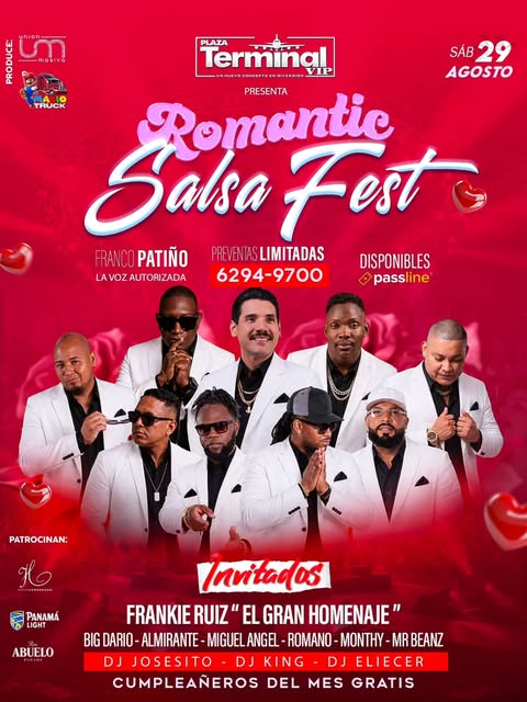 Flyer oficial de Salsa Romantic Fest